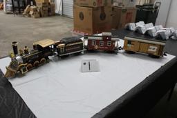 NEW BRIGHT 186 GOLD RUSH EXPRESS TRAIN SET INCLUDES: LOCOMOTIVE, TENDER, BOX CAR & CABOOSE