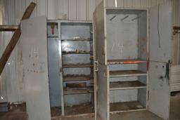 (2) STEEL METAL CABINETS