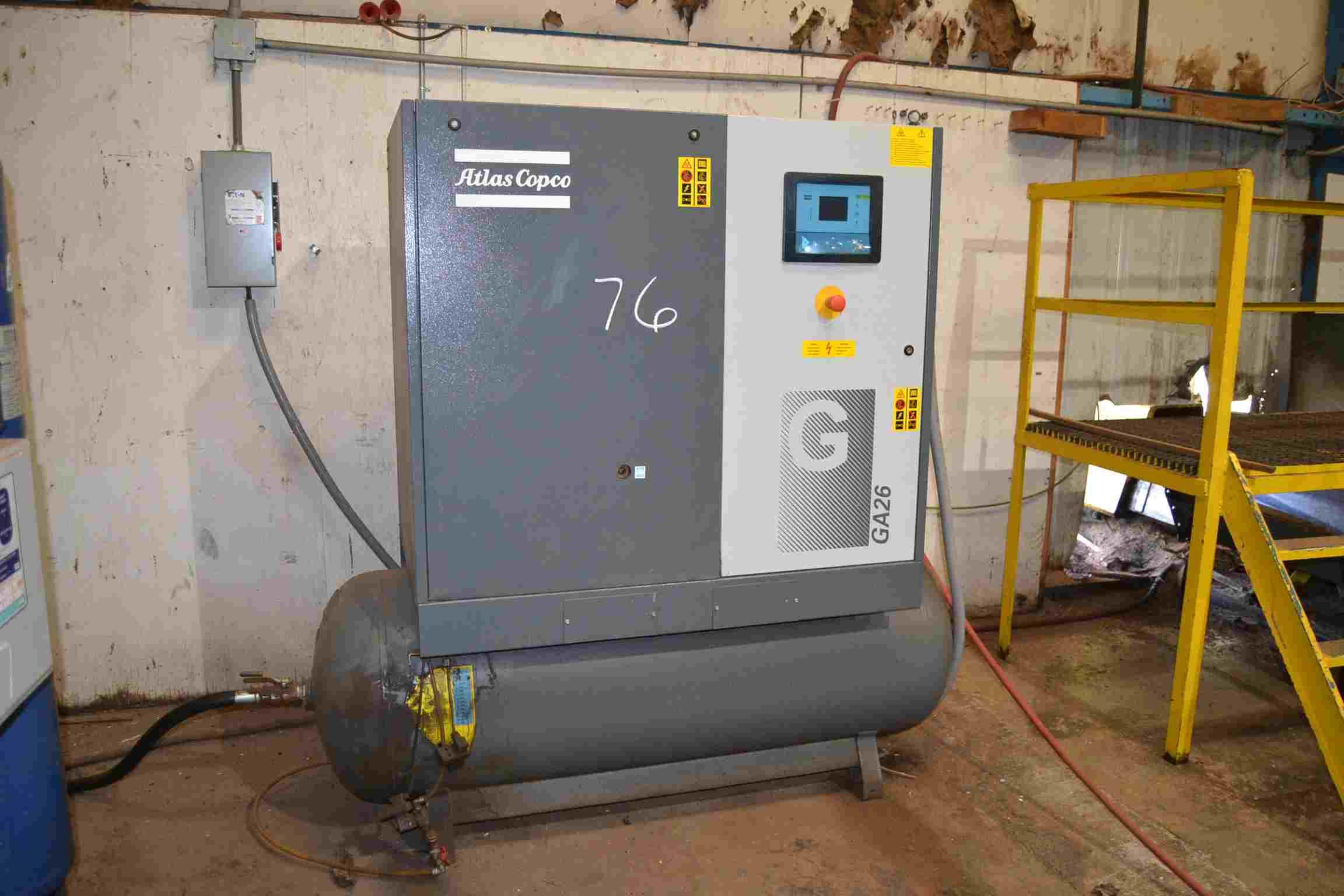 2016 ATLAS COPCO  50HP SCREW TYPE AIR COMPRESSOR