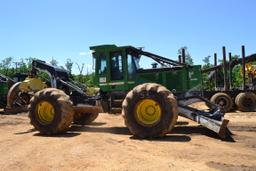 JOHN DEERE 648H GRAPPLE SKIDDER W/ ENCLOSED CAB W/ HEAT & AIR W/ WINCH W/ 30.5X32 RUB SN#1DW648HXVA0