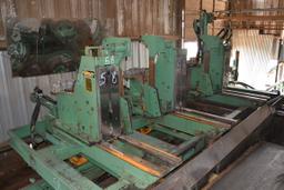 CORLEY 48" LEFT HAND LP 3 HEAD BLOCK CARRIAGE W/ ON BOARD TURNERS W/ SCANNER SYSTEM W/ 20HP HYDRUALI