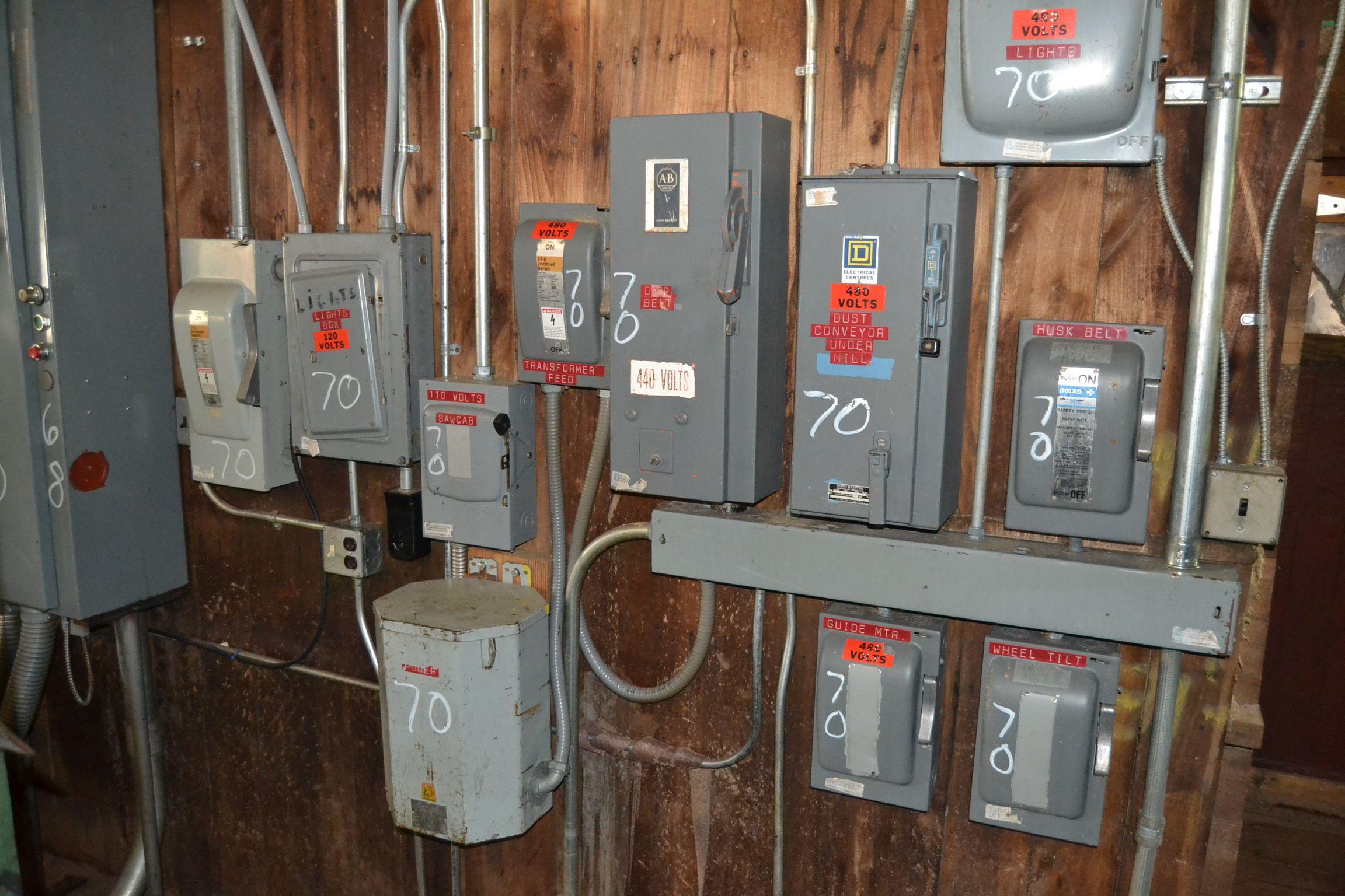 ELECTRICAL PANEL W/ 1 SIZE 1 STARTER W/ 1 SIZE 1 STARTER W/ 1-100 AMP DISCONNECT W/ 6-30 AMP DISCONN