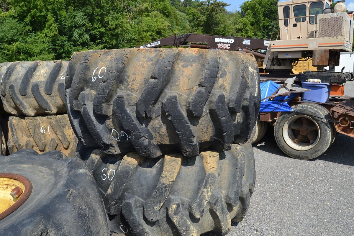 (2) 30.5X32 TIRES ON JOHN DEERE WHEELS