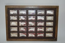 Franklin Mint Centennial Car Silver Bar Collection