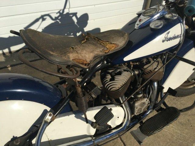 1948 Indian Chief Motorcycle - Barn Find!