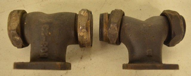 Lot of 2 Early Harley Davidson Intake Manifolds