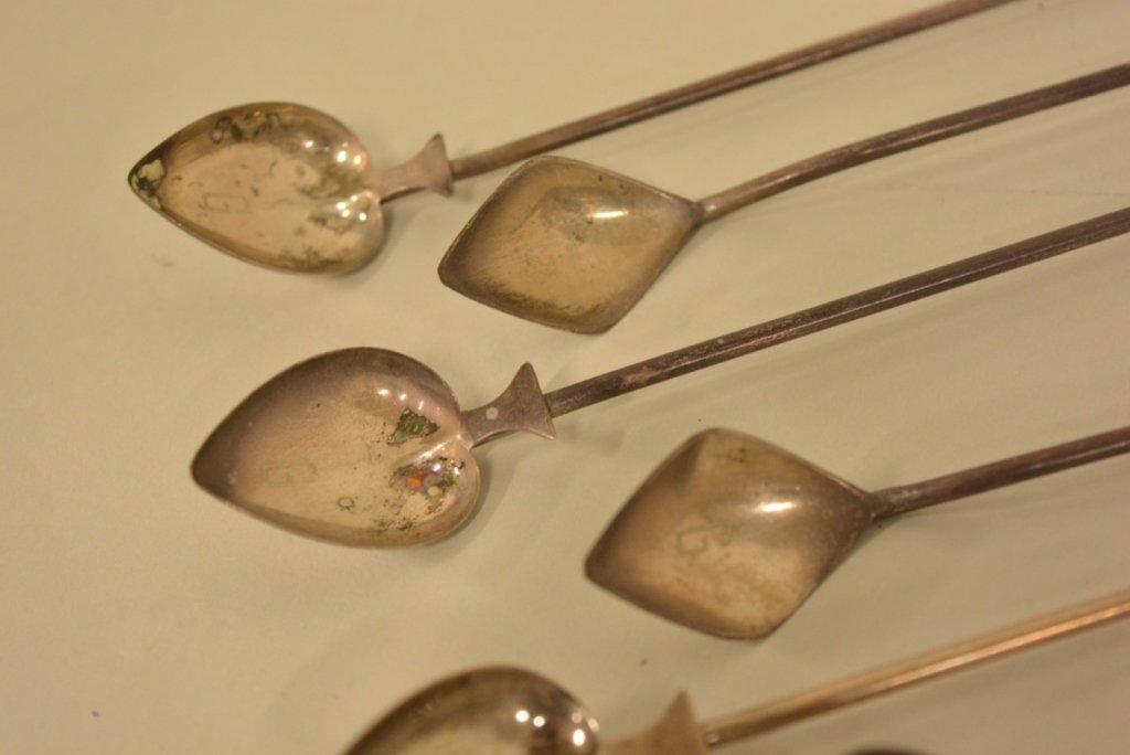 Set Of 12 Sterling Silver Ice Tea Spoons