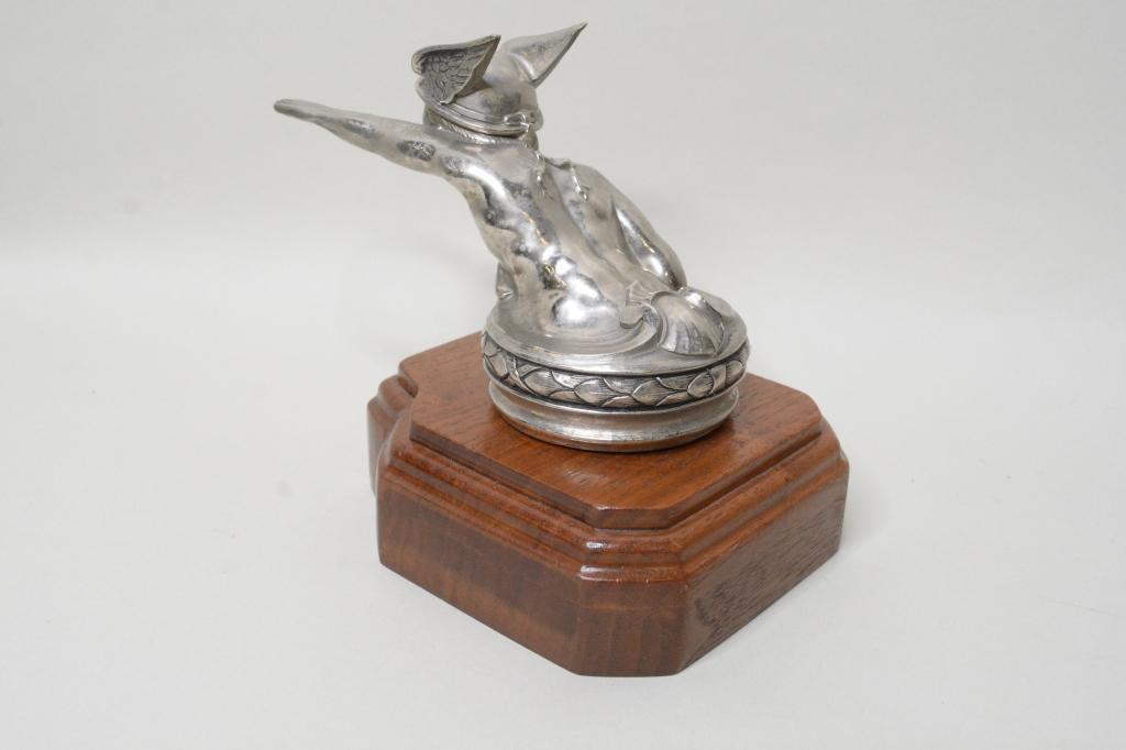 1927-1928 REO Hood Ornament Mascot W/ Custom Base