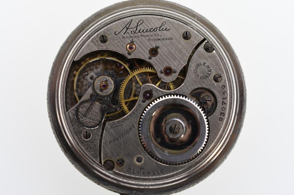 1910 Illinois 21J Abraham Lincoln Pocket Watch