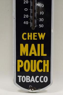 Porcelain Mail Pouch Tobacco Thermometer Sign