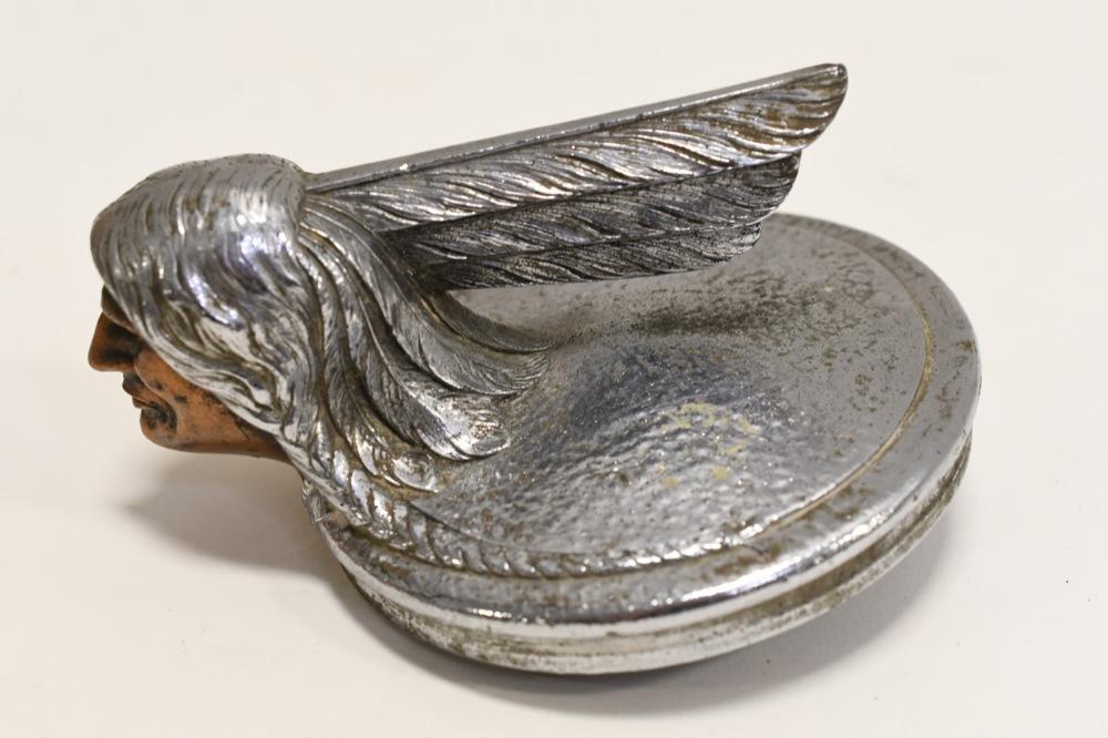 1929  Pontiac Indian Head Radiator Cap Mascot