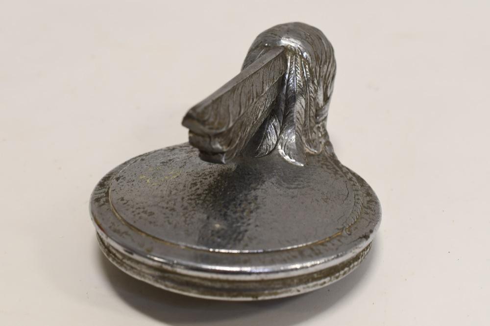 1929  Pontiac Indian Head Radiator Cap Mascot