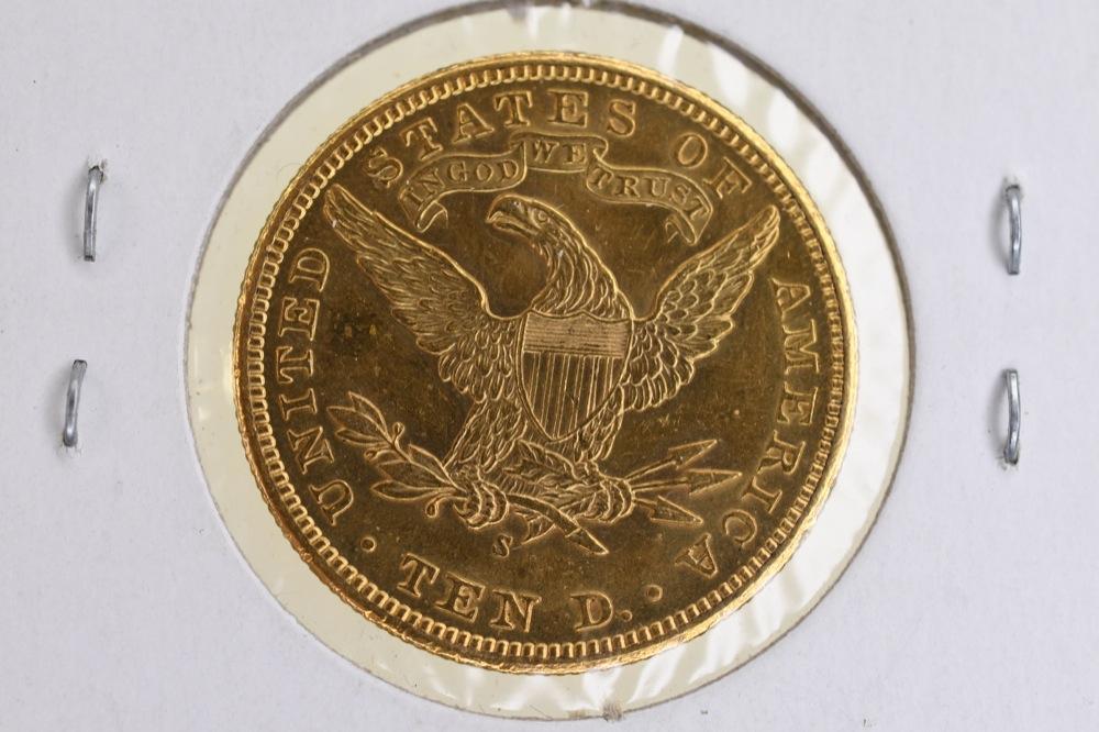 1901-S US $10 Gold Liberty Head Coin AU/BU