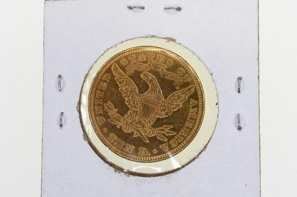 1882 US $10 Gold Liberty Head Coin XF/AU