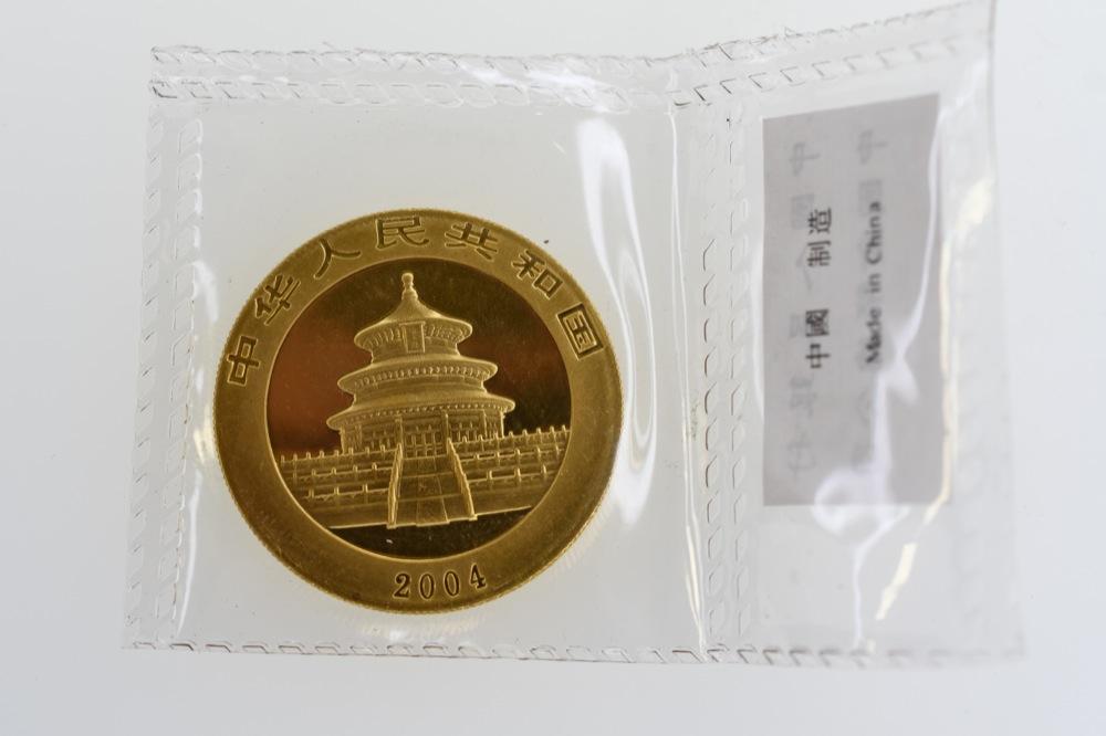 2004 Gold Chinese Panda One Ounce Gold Coin