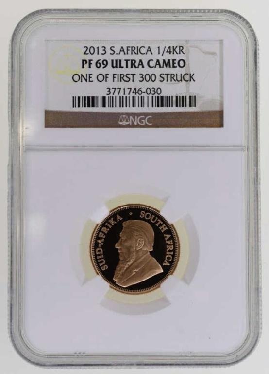 2013 1/4 Krugerrand Gold Coin NGC PF 69 Ultra Cam