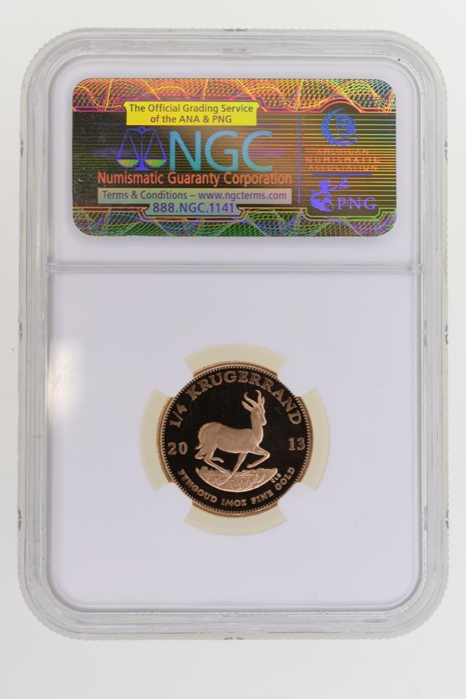 2013 1/4 Krugerrand Gold Coin NGC PF 69 Ultra Cam