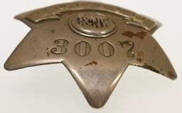 Obsolete C&N.W. Railroad Police Pie Plate Badge