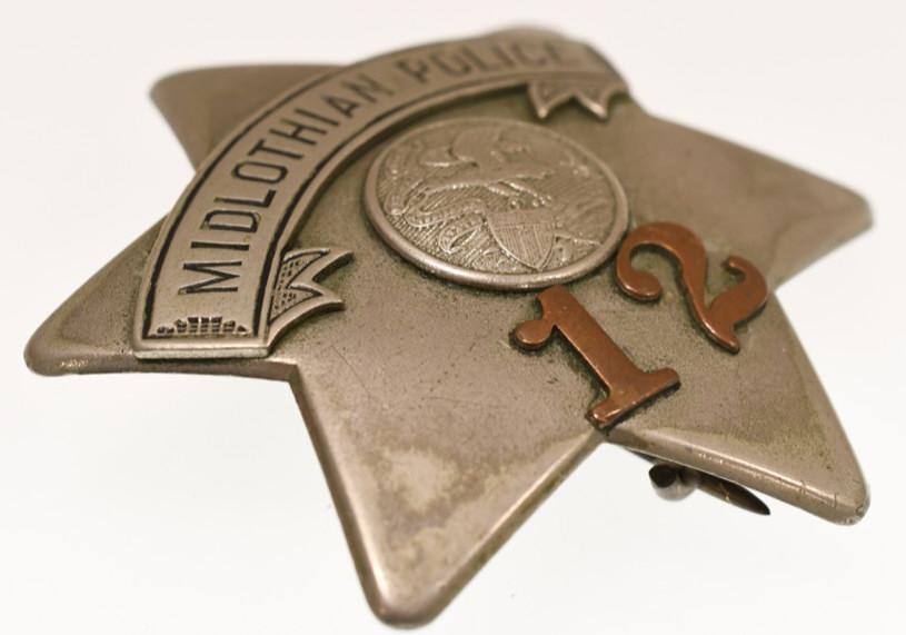 Obsolete Midlothian Police Pie Plate Badge No. 12