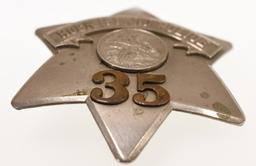 Early Obsolete Rock Island Police Pie Plate Badge
