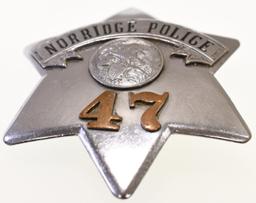 Obsolete Norridge ILL Police Pie Plate Badge #47