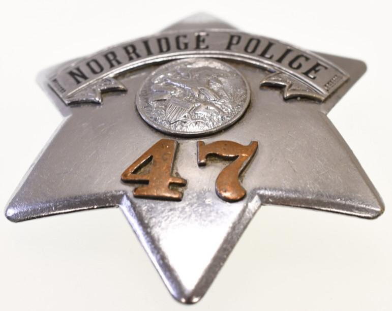 Obsolete Norridge ILL Police Pie Plate Badge #47