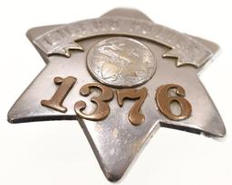 Obsolete Cicero ILL Police Pie Plate Badge #1376