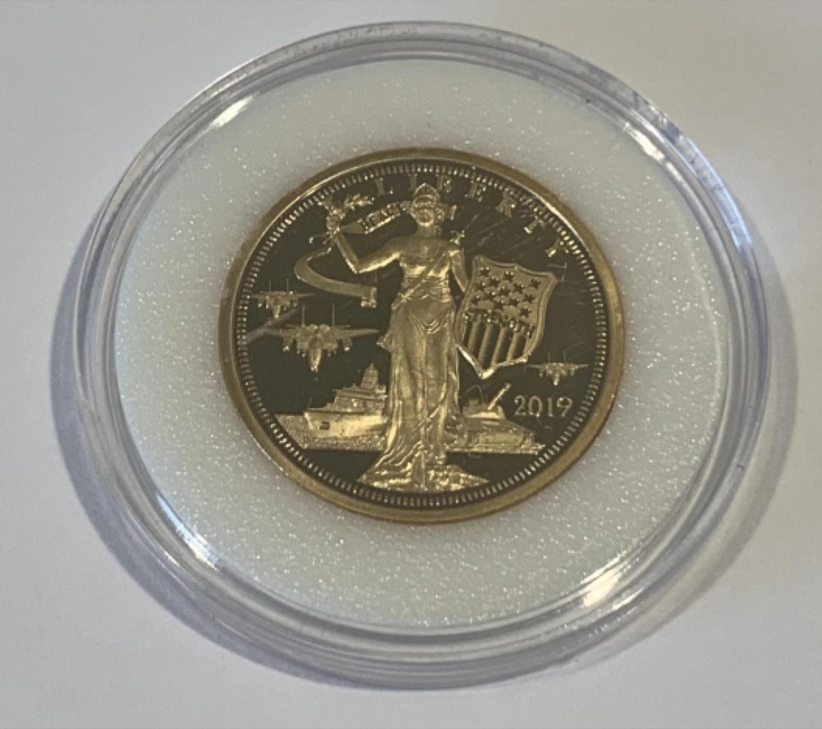 2019 Cook Island $25 1/2 oz .24 Pure Gold Coin