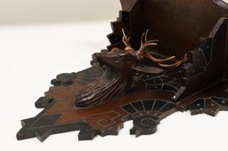 Vintage Black Forest Style Deer Head Shelf