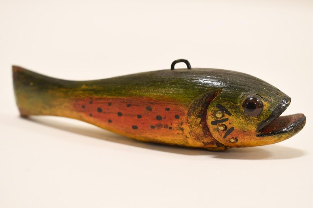 Carved Folk Art Trout Decoys By Duluth Fish Decoys