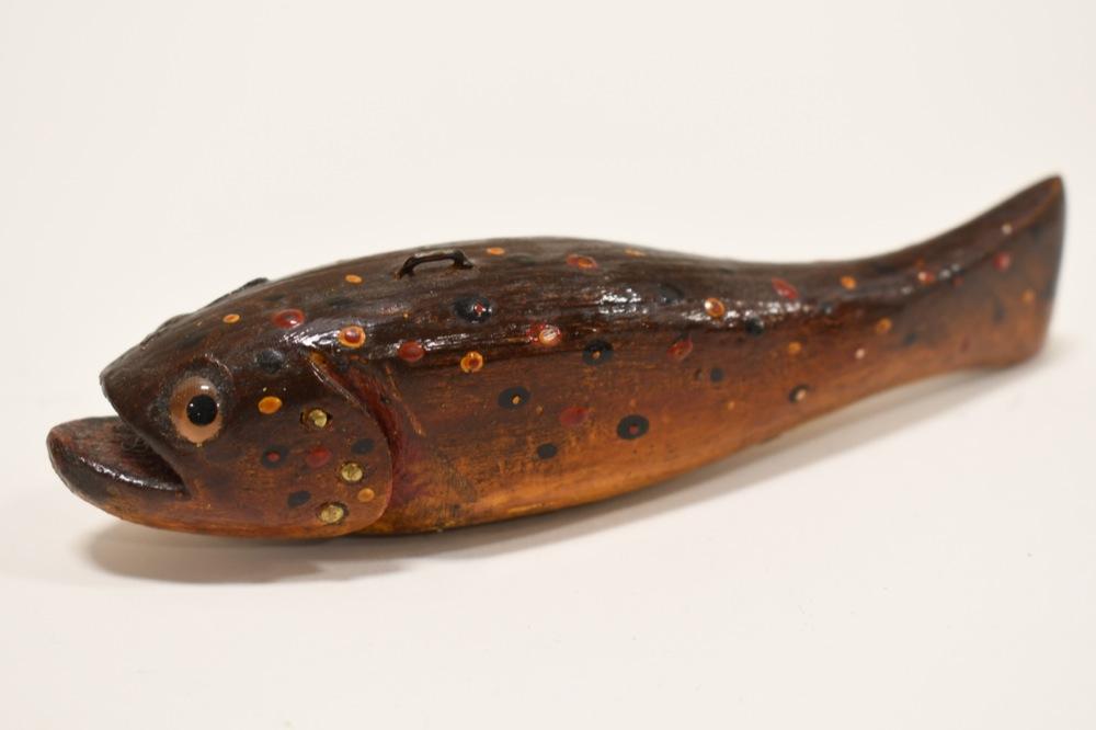 Carved Folk Art Trout Decoys By Duluth Fish Decoys