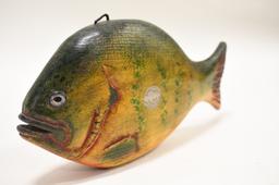 Carved Folk Art Fish Decoy By Duluth Fish Decoys