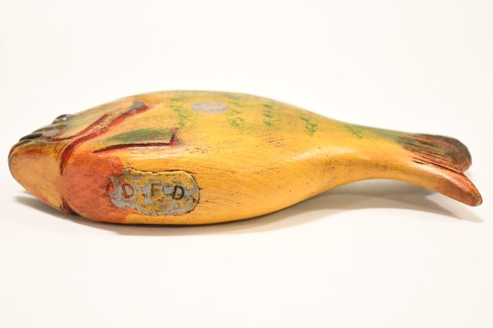 Carved Folk Art Fish Decoy By Duluth Fish Decoys