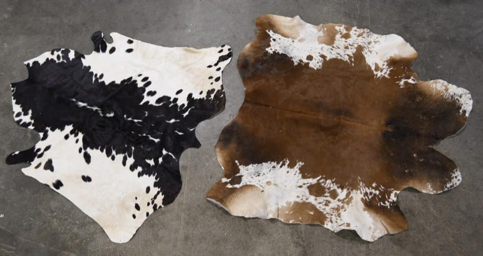 (2) Calf Hide / Cowhide Rugs