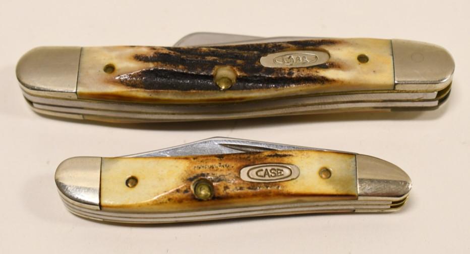 Vintage Case XX Stag Folding Knife Lot Of 2