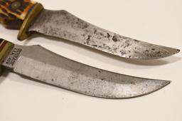 (2) Vintage Fixed Blade Hunting Knives