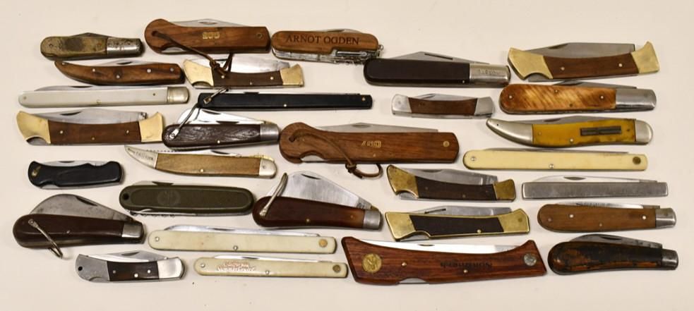 Lot Of 30 Vintage Folding Knives