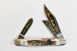 LE Hen & Rooster 160th Anniv. Folding Knife