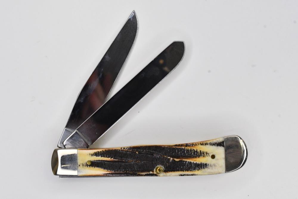 Case XX Buck Fever Stag Trapper Folding Knife