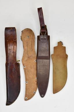 Lot Of Four Vintage Fixed Blade Knives