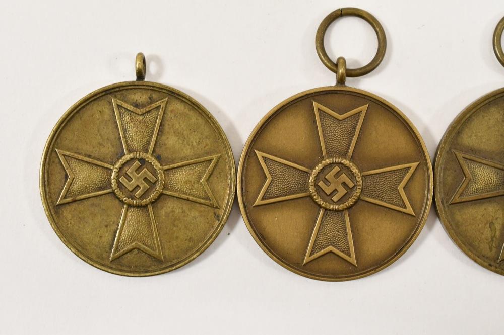 (4) WWII German 1939 War Merit Cross Medals