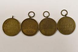 (4) WWII German 1939 War Merit Cross Medals