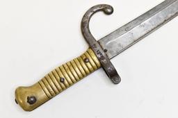 French Model 1866 Chassepot Yataghan Sword Bayonet