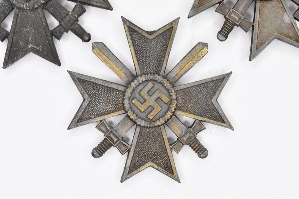 (4) WWII German War Merit Cross 2nd Class w Swords