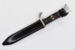 WWII German Hitler Youth Knife With Scabbard