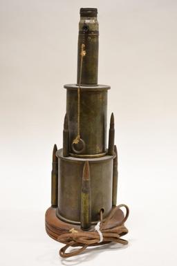 Set Of WWII Artillery Shell Trench Art Lamps