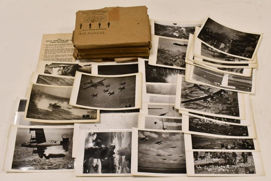 (4) Sets OF WWII US MIlitary Official Photographs