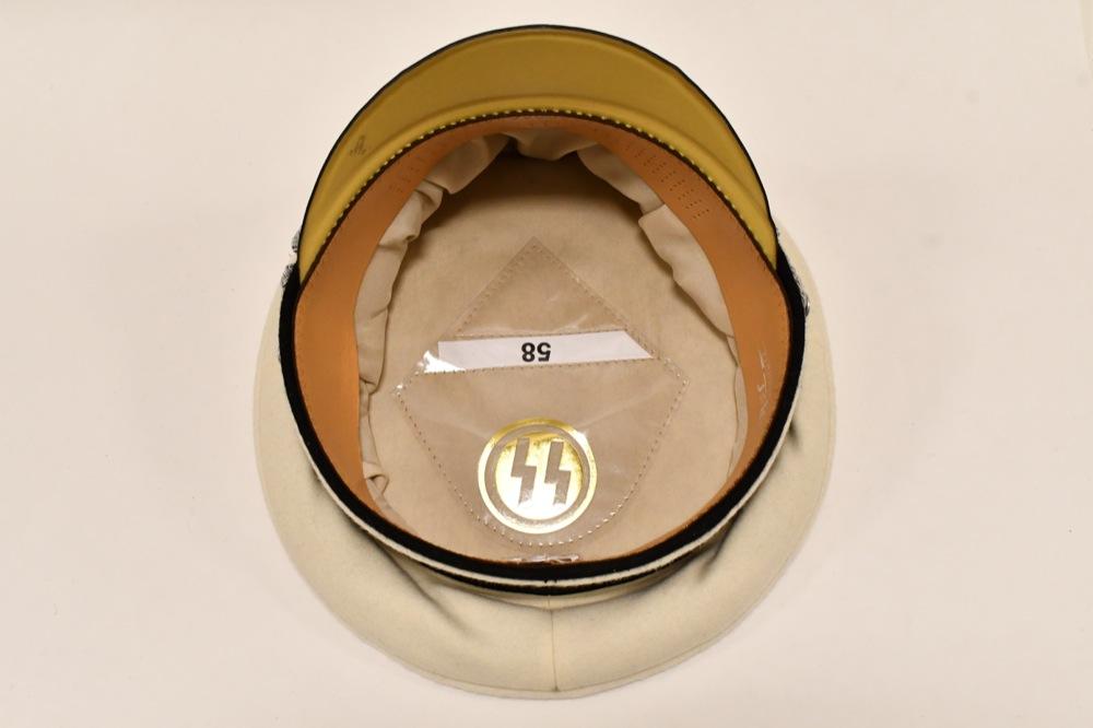 MQR WWII German SS Allgemeine White Visor Cap