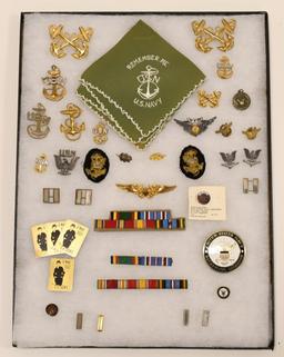 Vintage US Navy Badge & Memorabilia Collection