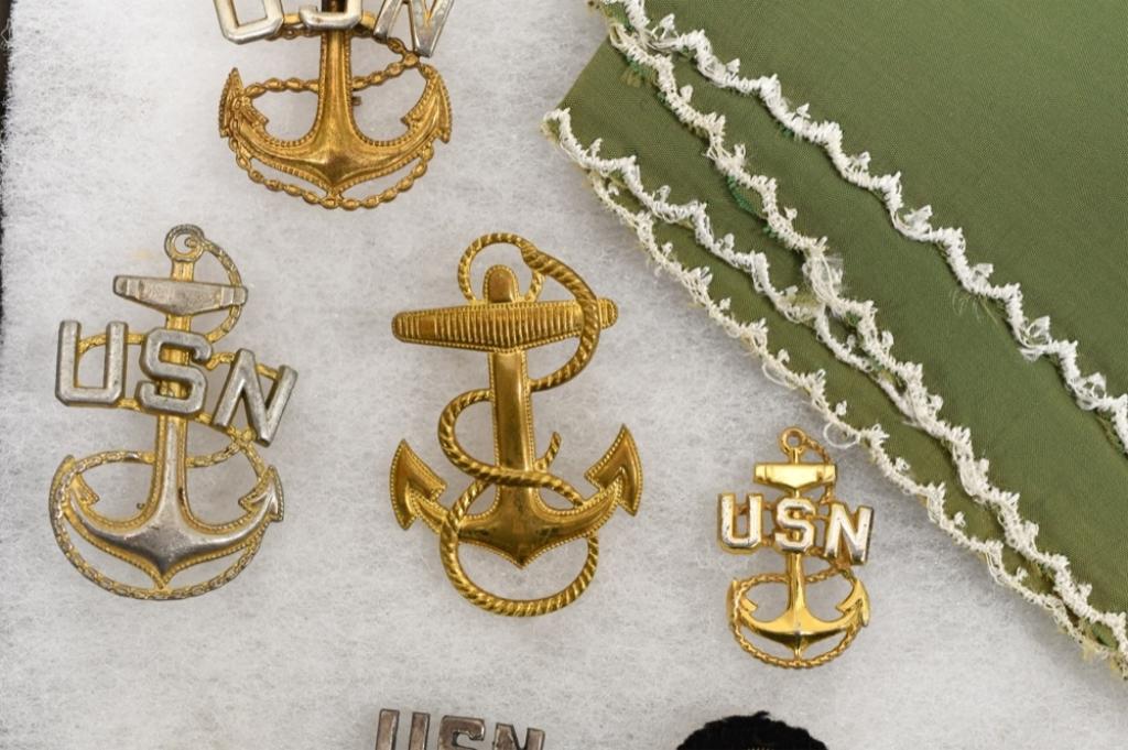 Vintage US Navy Badge & Memorabilia Collection